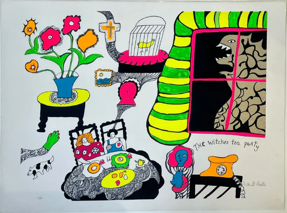 Siebdruck De Saint Phalle - Nana Power : Tea time (planche XIV) 