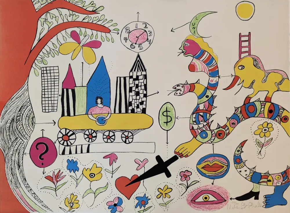 Lithographie De Saint Phalle - Rêve d'une jeune fille 