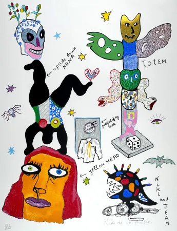 Lithographie De Saint Phalle - Totem 