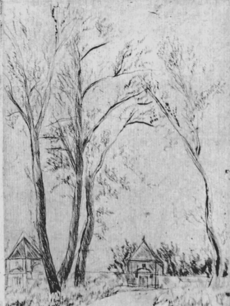 Radierung De Segonzac - Versailles, la Menagérie