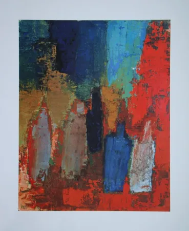 Lithographie De Stael - Bouteilles