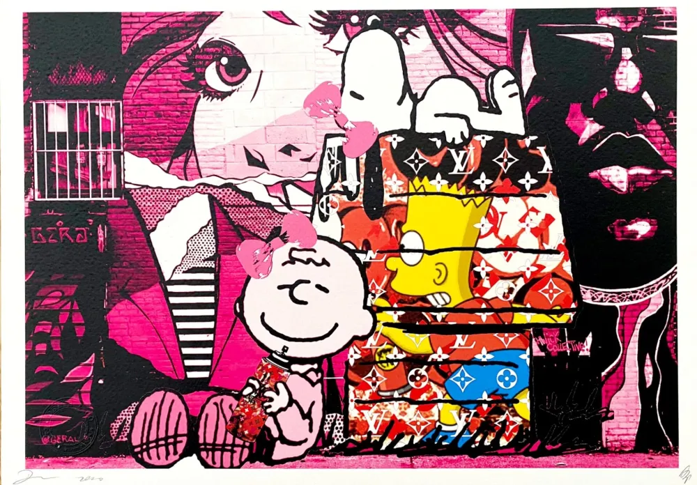 Digitale Druckgrafik Death Nyc - Bart Graffiti