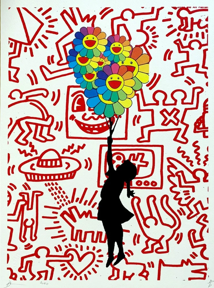 Digitale Druckgrafik Death Nyc - Flying Balloon Girl