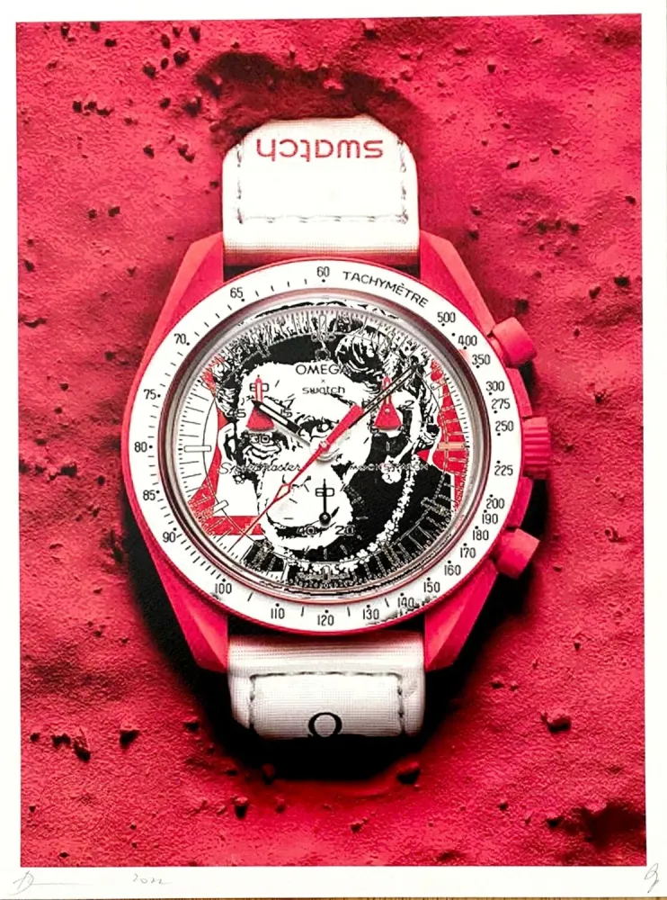 Digitale Druckgrafik Death Nyc - Swatch Red Monkey