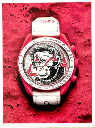 Digitale Druckgrafik Death Nyc - Swatch Red Monkey