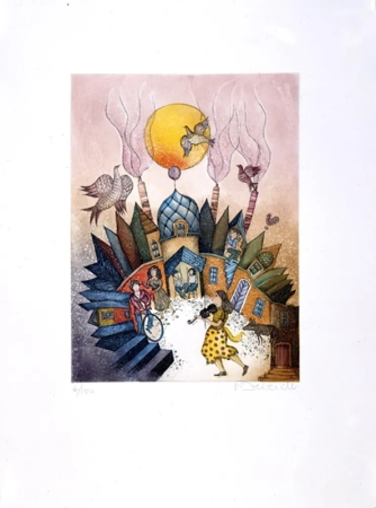 Radierung Und Aquatinta Deberdt - Fontaines