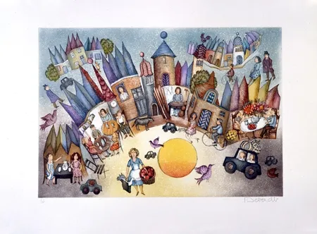 Radierung Und Aquatinta Deberdt - La Métairie