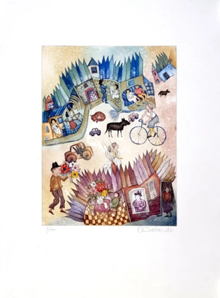 Radierung Und Aquatinta Deberdt - Les Bruyères