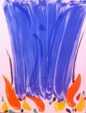 Lithographie Debré - Composition abstrait