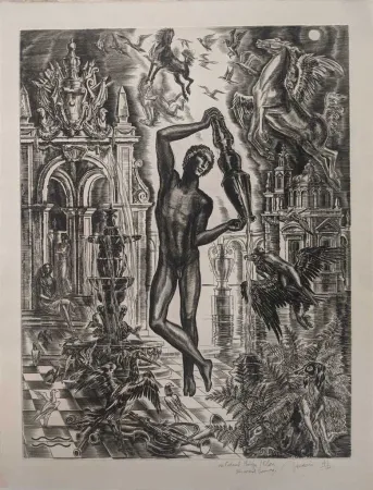 Radierung Decaris - Le Verseau / Aquarius