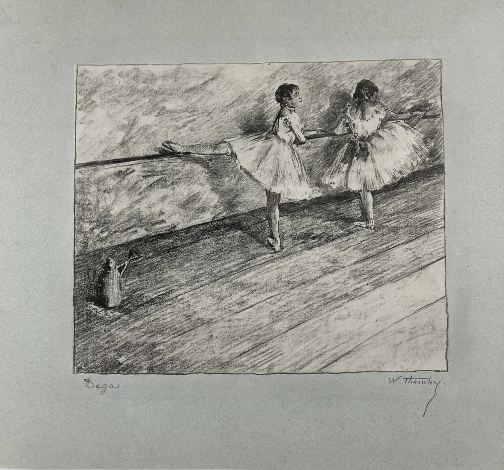 Lithographie Degas - A la barre. 1888-1889. 