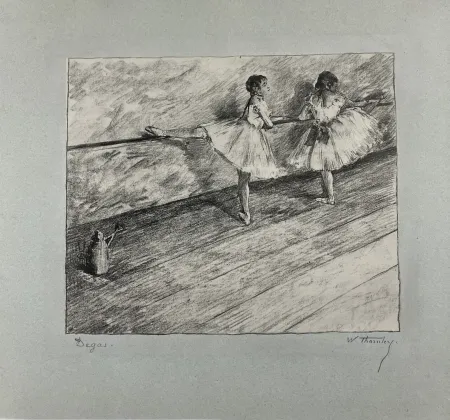 Lithographie Degas - A la barre. 1888-1889. 