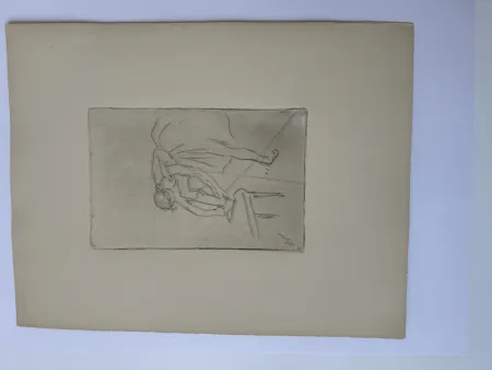 Radierung Degas - Danseuse mettant son chausson