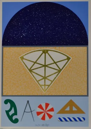 Siebdruck Del Pezzo - Cielo stellato