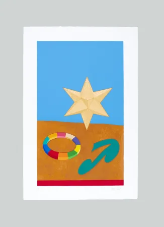 Siebdruck Del Pezzo - Stella