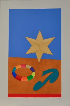 Siebdruck Del Pezzo - Stella