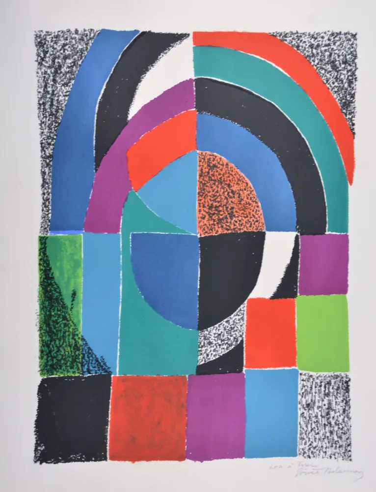 Lithographie Delaunay - Cathédrale 