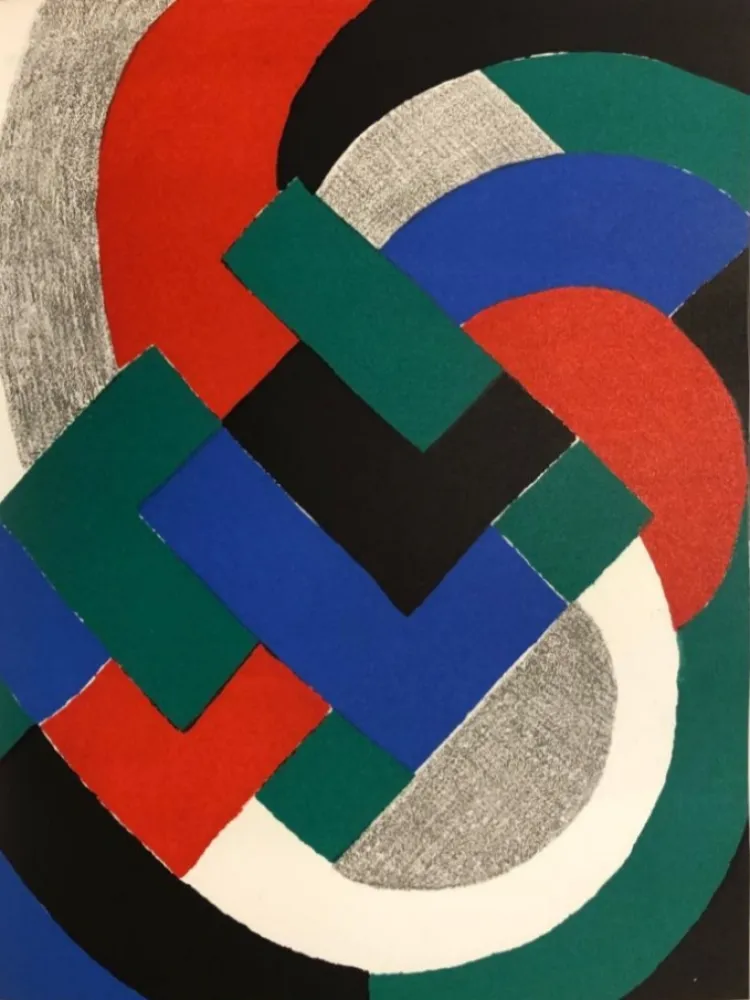Lithographie Delaunay - Composition géométrique