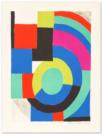 Lithographie Delaunay - La Verte 