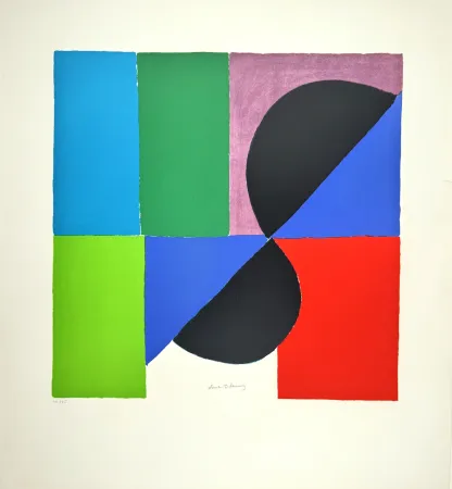 Lithographie Delaunay - Nocturne matinale 