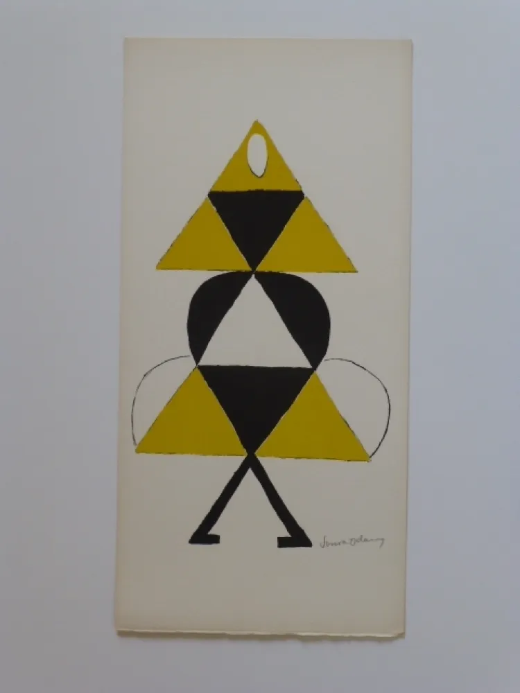 Lithographie Delaunay - Projet de costume 