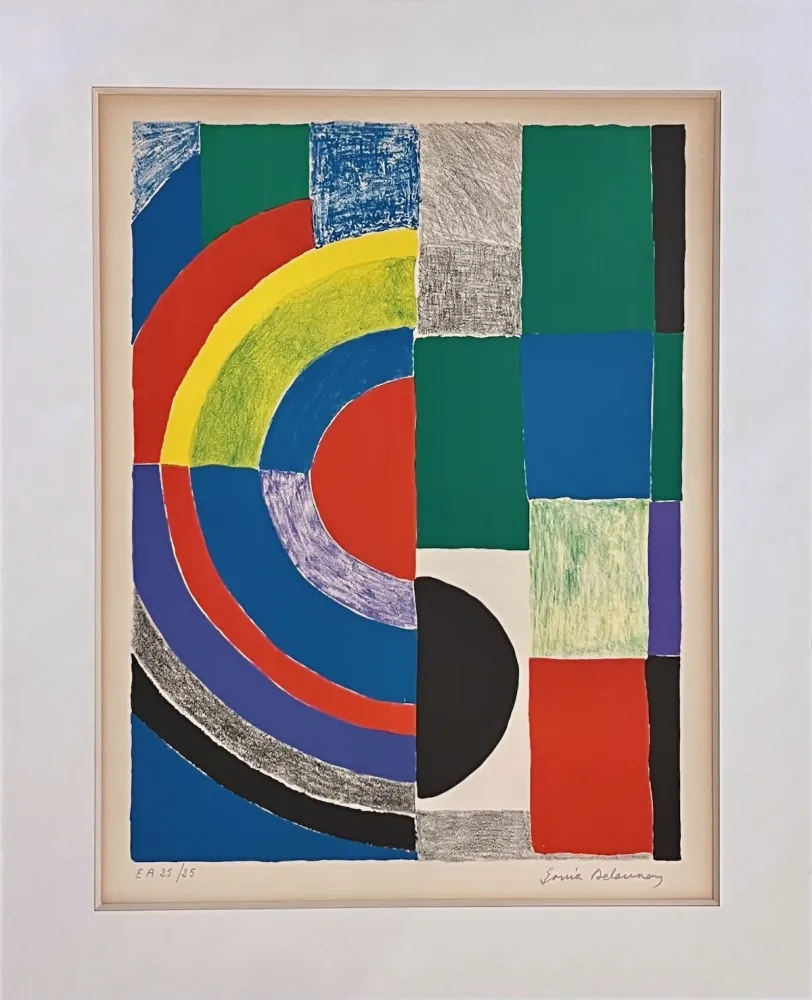 Lithographie Delaunay - Rythme Colore