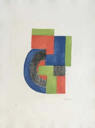 Lithographie Delaunay - Totem