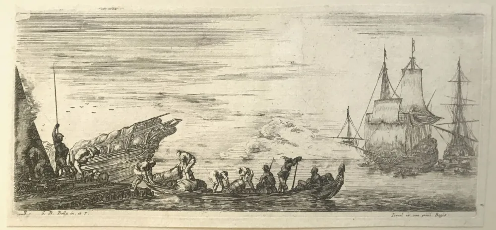 Kaltnadelradierung Della Bella - Sea landscape