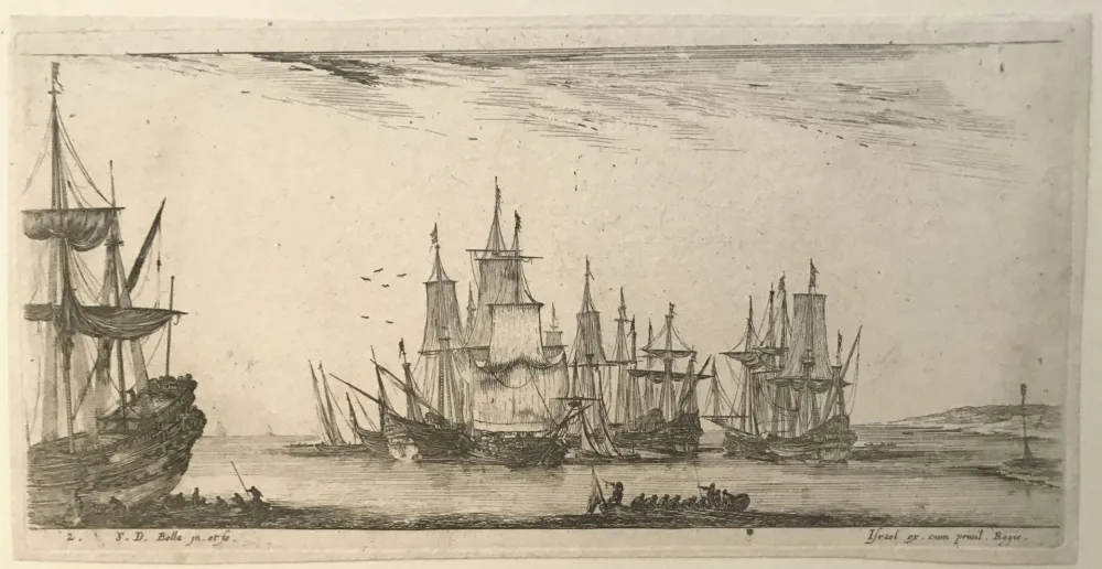 Kaltnadelradierung Della Bella - Sea landscape