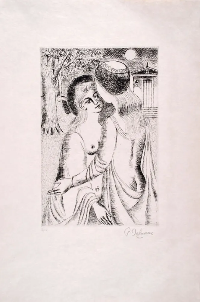 Radierung Delvaux - Douce Nuit