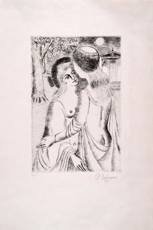 Radierung Delvaux - Douce Nuit