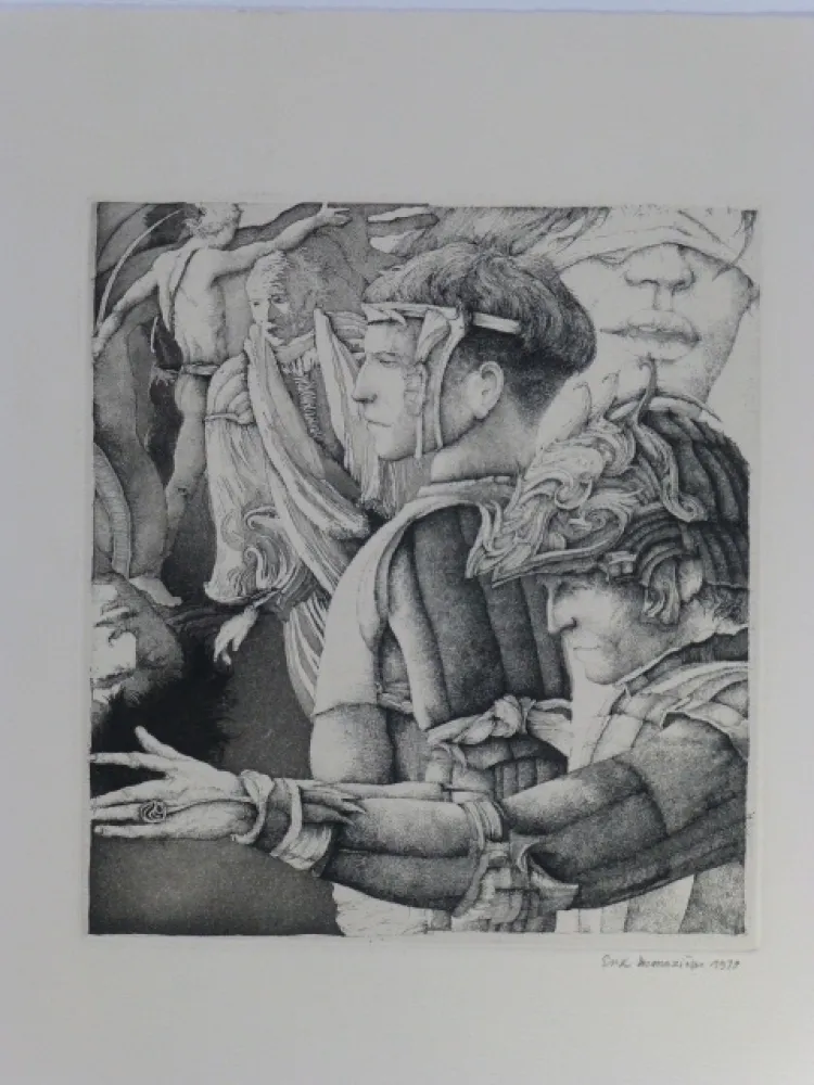 Aquatinta Desmazières - Le songe de Malatesta