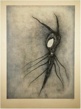 Lithographie Deux - La Vingtième racine cosmique