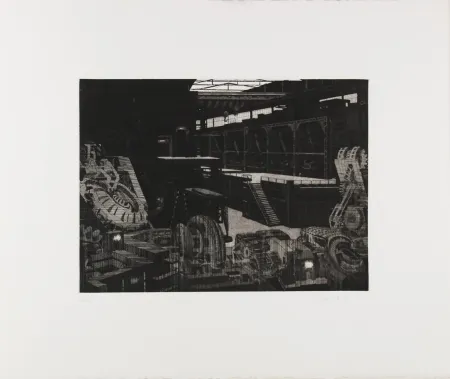 Radierung Deyrail - Usine