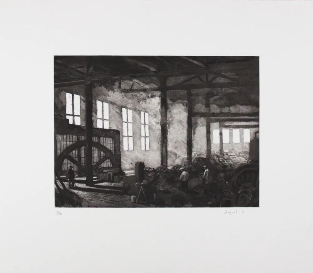 Radierung Deyrail - Vue d' atelier