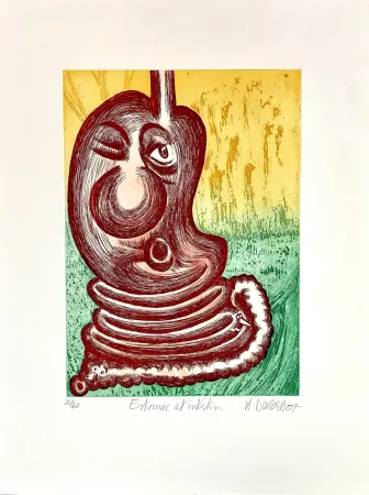 Radierung Di Rosa - Estomac et Intestin