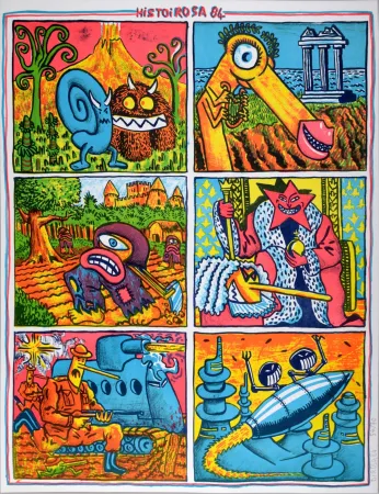 Lithographie Di Rosa - Histoirosa