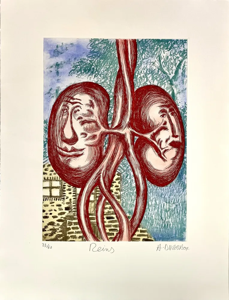 Radierung Di Rosa - Reins