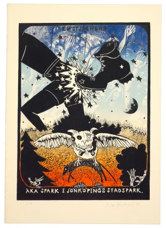 Linolschnitt Dietman - Aka