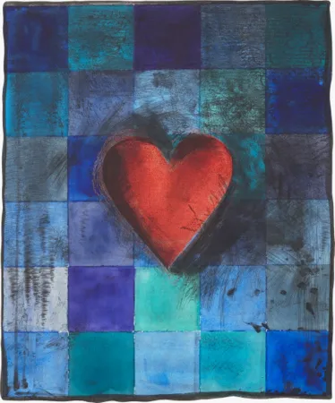 Holzschnitt Dine - Hart in Blu 