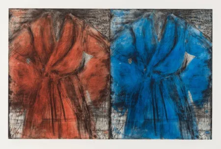 Radierung Und Aquatinta Dine - Red and Blue Robe