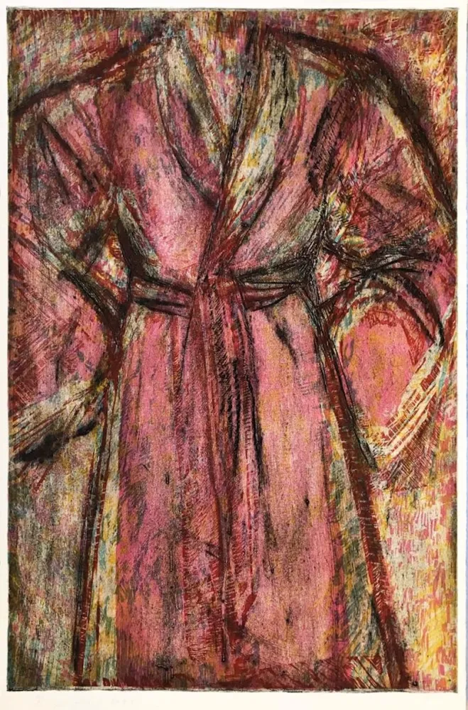 Holzschnitt Dine - Rosy Robe