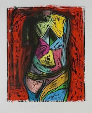 Holzschnitt Dine - Smokey Little Venus