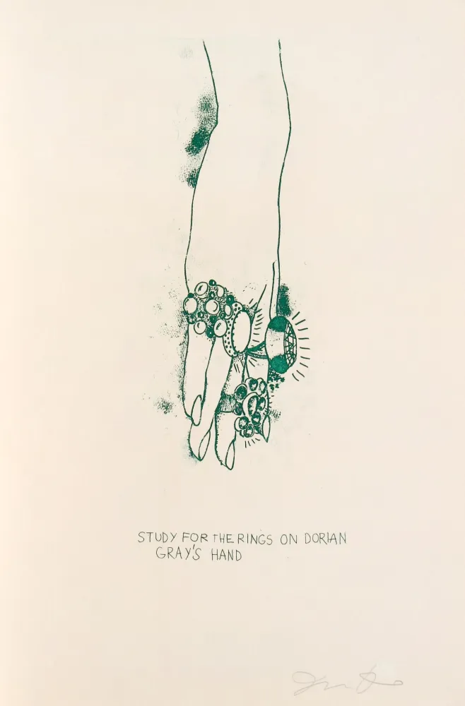 Lithographie Dine - Study for the Rings on Dorian Gray's Hand