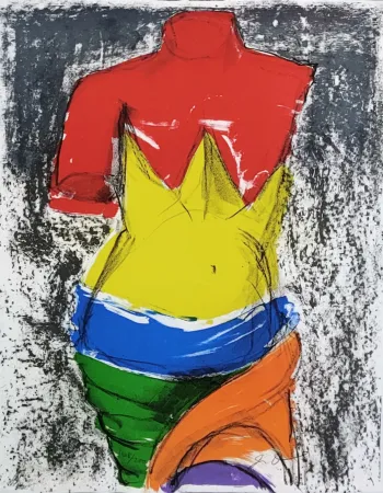 Lithographie Dine - THE BATHER