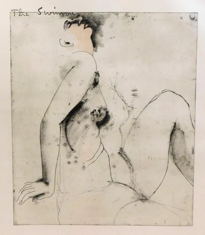 Radierung Dine - The Swimmer