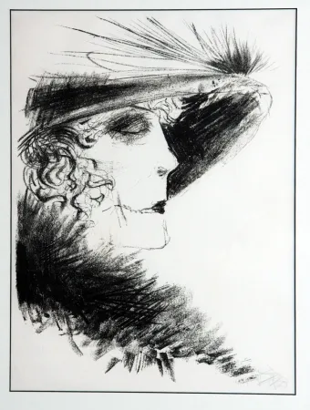 Lithographie Dix - Dame Mit Reiher