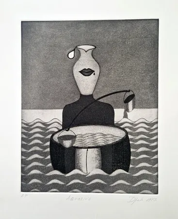 Radierung Und Aquatinta Djak - Aquarius