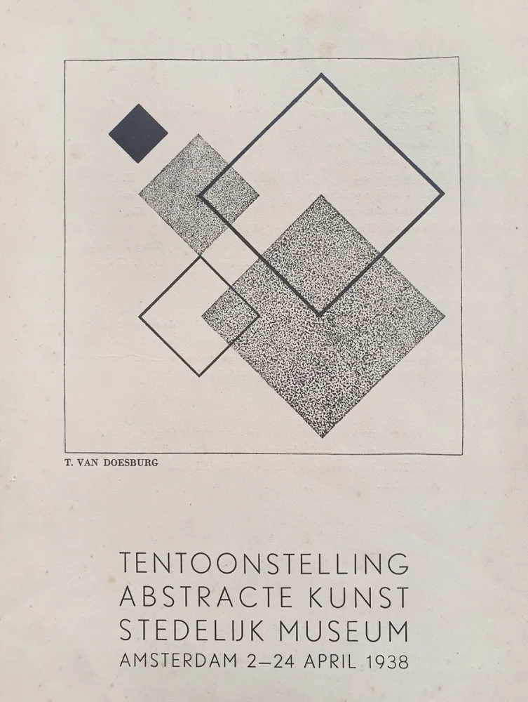 Illustriertes Buch Doesburg - Tentoonstelling Abstracte Kunst (Exhibition Abstract Art)