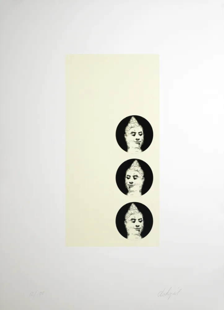 Lithographie Dokoupil - Buddha, 1995